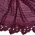Designer party wear ari-work stole with flower design and pearls - Purple